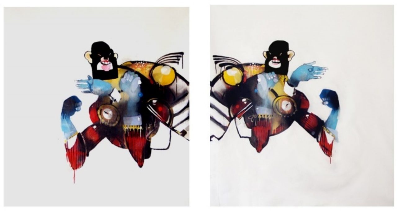 A Lister - Monkey Super Diptych (Large)