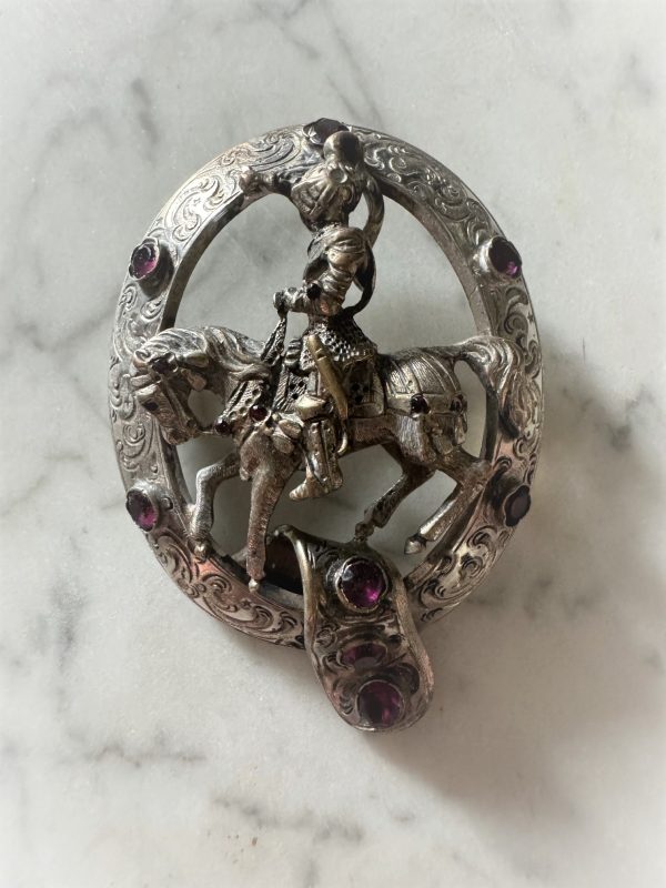 Silver with Ruby embellishments, Brooch